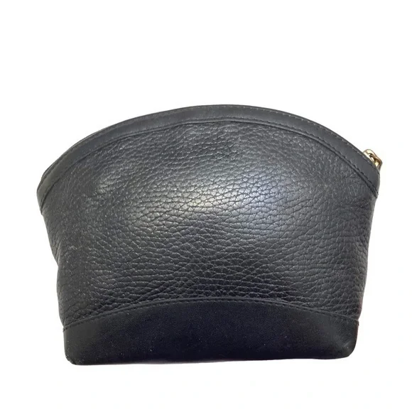 Coach vintage Sheridan black leather cosmetic case RARE 4038