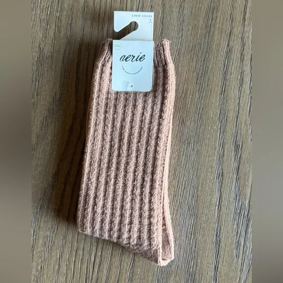 Bundle Aerie Waffle Crew Sock Brown and Gray