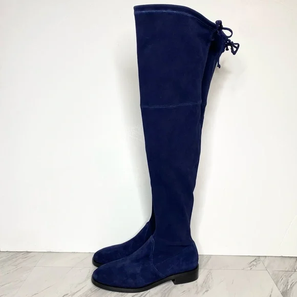 Stuart Weitzman Blue Suede Over The Knee Boot 7B