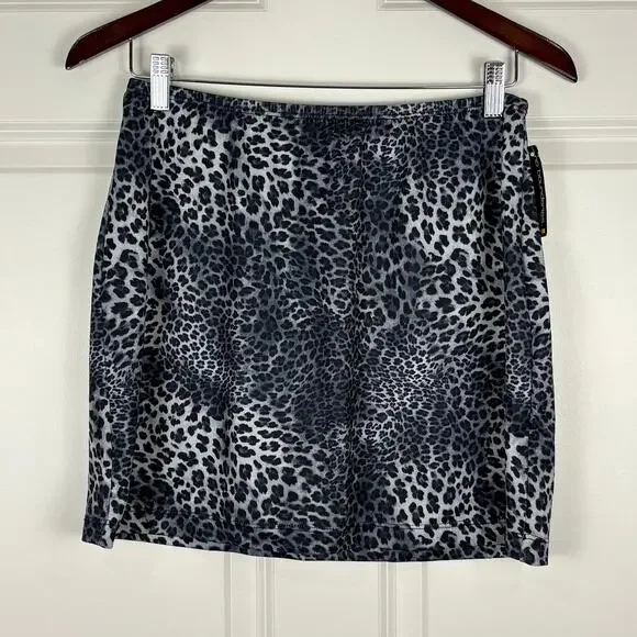 Vintage Y2K No Boundaries Cheetah Print Mini Skirt Leopard Club Party Medium NWT