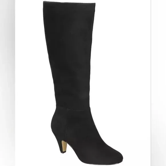 Bella Vita Women's Corinne Suede Inside Zip Wide Calf Tall Boots