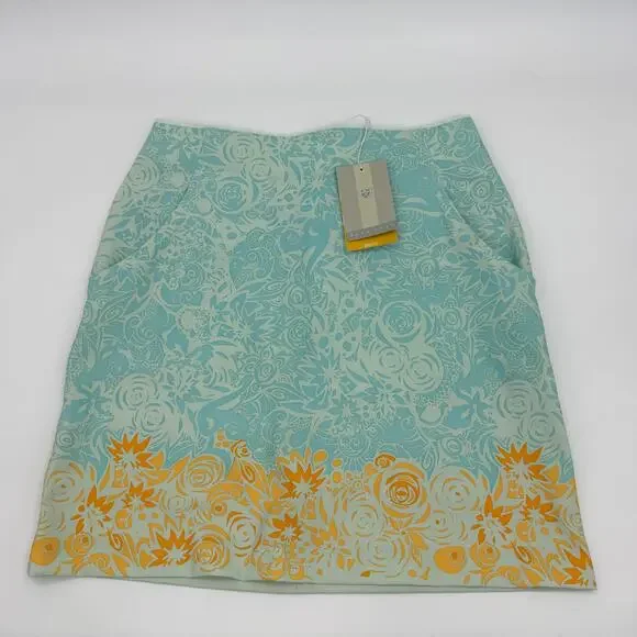 New NIKE Womens Dri Fit Golf Skirt Size Small Pastel Floral Mini