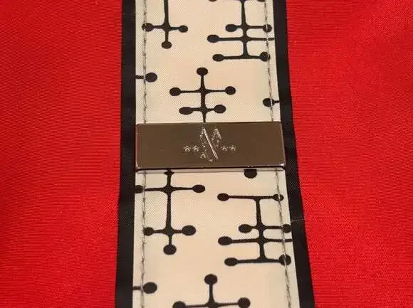 Vintage Eames American Airlines Office Dot Pattern Amenity Travel Toiletry Bag