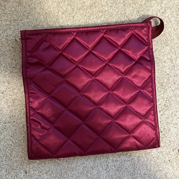 Quilted Satin Cosmetic Bag