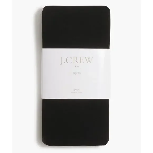 J.Crew Factory Women's Polyamide Blend Semi-Opaque Tights CD815 Black Size L NWT