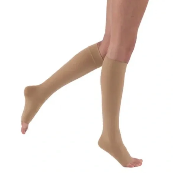 Jobst Beige Medium Petite Open Toe Regular Men And Women's Knee High - 114029
