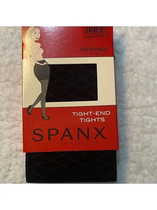 SPANX Black Diamond Pattern Tights