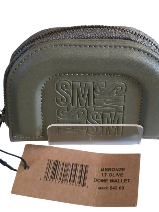 Steve Madden Olive Green Zip Coin Wallet Card Holder Dome Pouch NWT