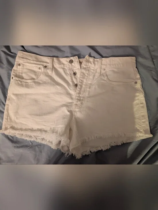 Madewell White Denim Shorts