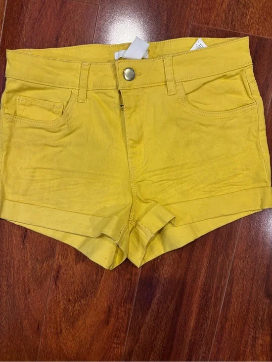 Yellow Denim Jean Shorts