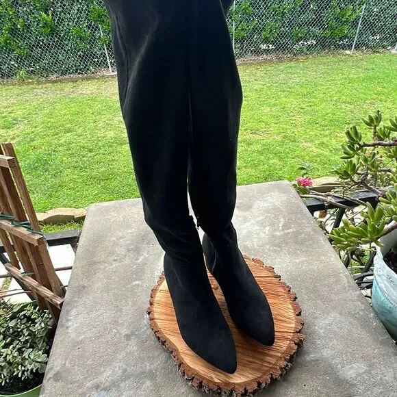 Chase + Chloe Wynter Over The Knee boots Black Suede Size 9