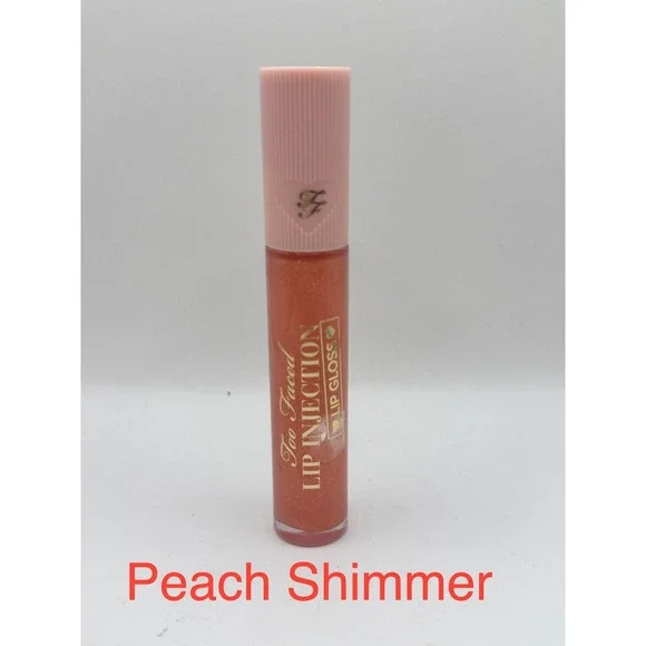 FULL SIZE Too Faced Lip Injection Cooling Plumper Peach Shimmer NEW