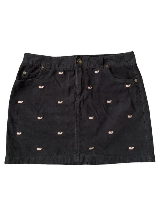 Women’s Vineyard Vines By Shep  & Ian Corduroy Skirt- Size 6 Navy Blue Preppy