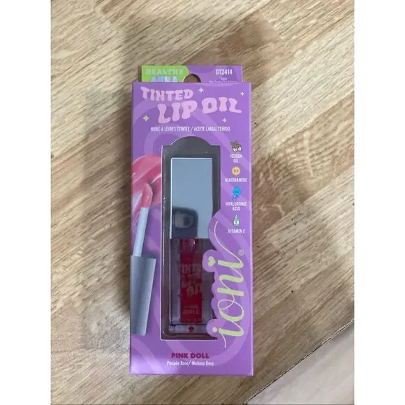 Ioni Tinted Lip Oil Pink Doll New Sealed Hydrating Gloss Vegan