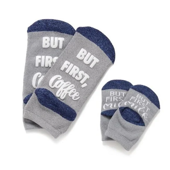 But First Coffee But First Milk Mom‎ & Baby Socks