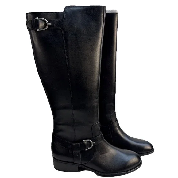 Lauren Ralph Lauren Womens Margarite‎ Black Riding Boots 5.5 Width B NWB