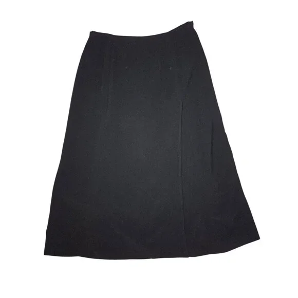 Talbots Vintage Black Midi A-Line Skirt 10‎ (28 Waist)