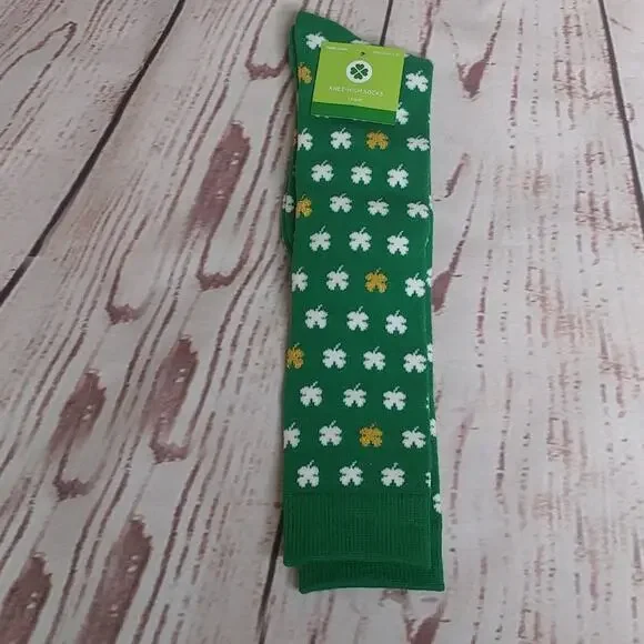 Four Leaf Clover Knee High Socks - 1 pair 455c
