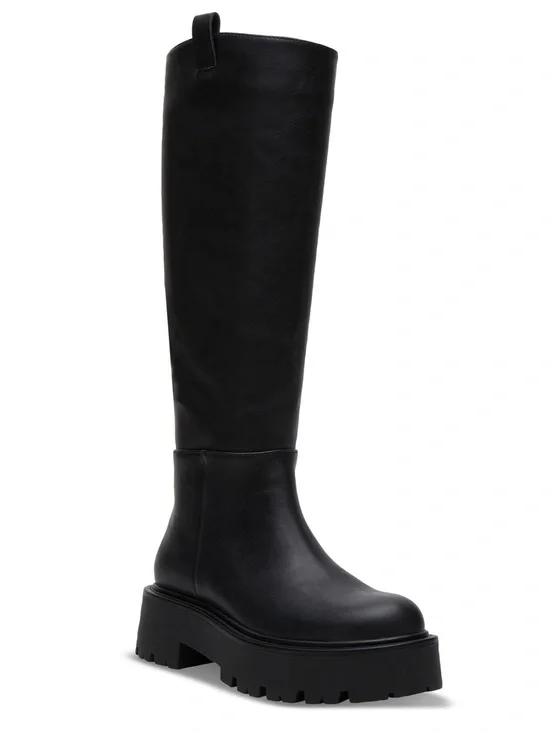 Madden Girl Crow Knee-High Lug Sole Platform Combat Boots | Size 8.5M