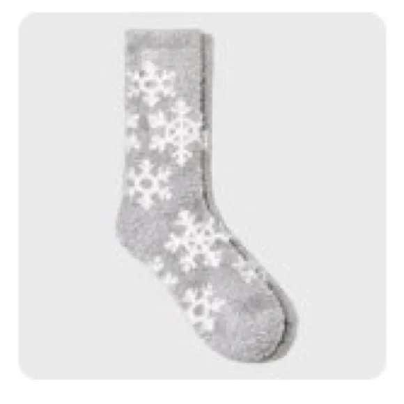 Snowflake Cozy Crew Socks