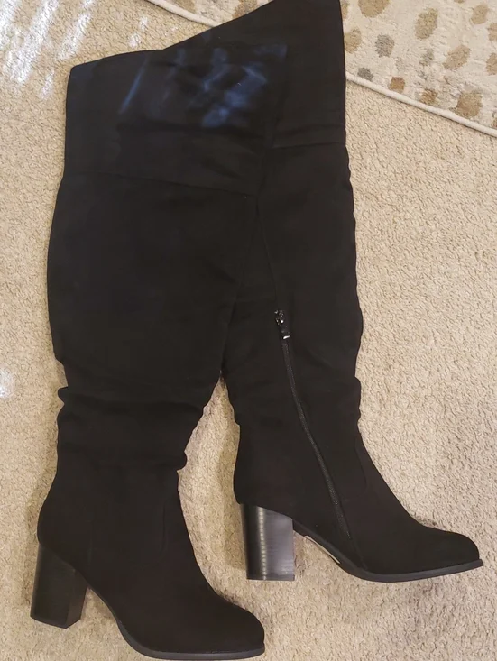 NWOB Black Knee-High Block Heel Boots-10 WC