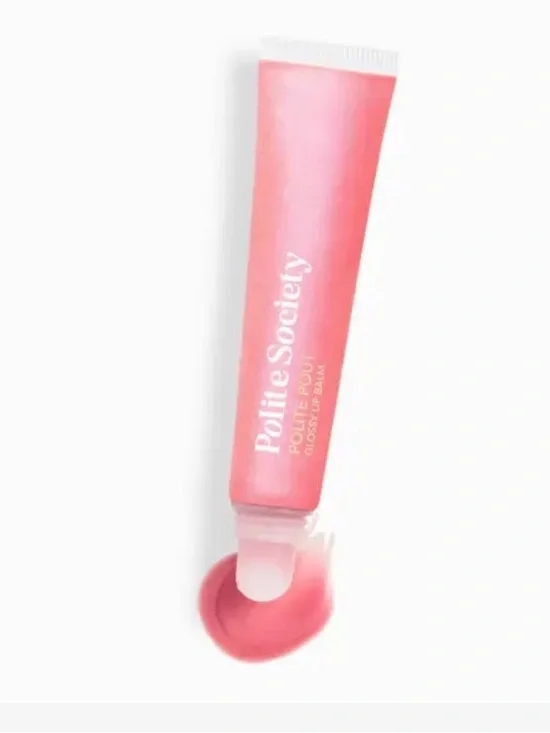 Pink Glossy Lip Balm - Peach Bellini