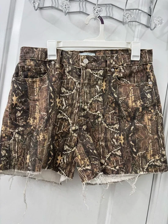Revice denim shorts camo