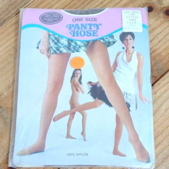 Recall One Size Panty Hose Coffee Fits 5'1
