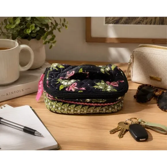Vera Bradley New Hope Jewelry Case Travel Organizer Retired Pink Ribbon Vintage