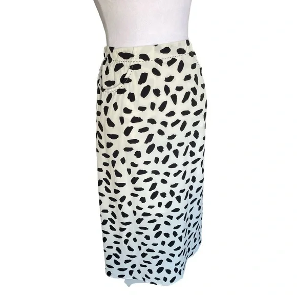 NWT Millibon Rita Ivory and Black Polka Dot Skirt Size Medium