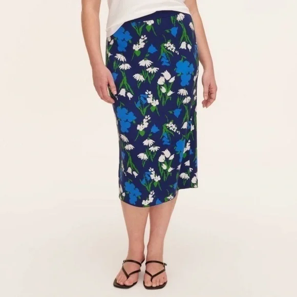 kate spade x Target Floral Midi Sweater Skirt in Blue and Green::NWT::
