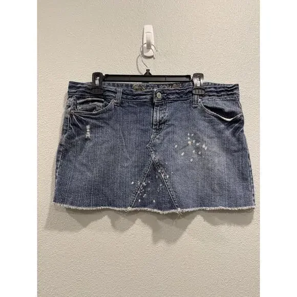 Rue 21, Y2K Denim Mini Skirt, Size 13/14 Juniors