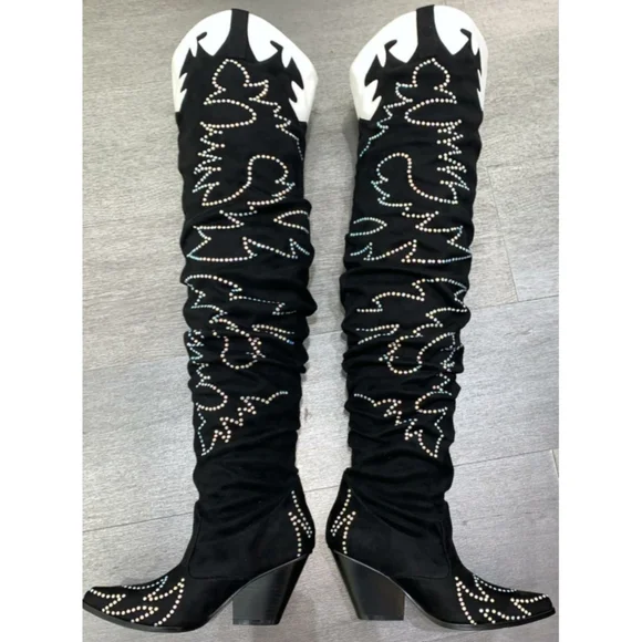𝙇𝙖𝙨𝙩 8, 8.5 & 11 💎Rhinestone Embellished Boot