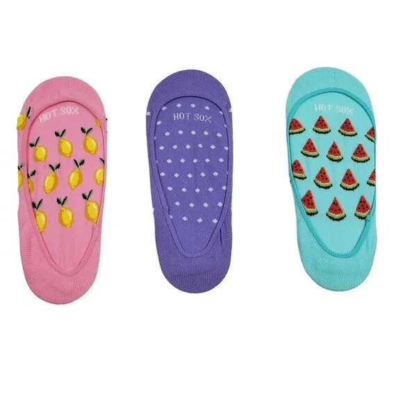 Hot Sox Women's Summer Liner Socks in Pink/Purple/Blue - One Size‎