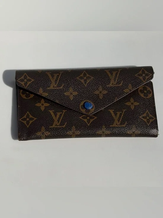 Louis Vuitton Sarah Wallet Monogram Canvas Blue - Authentic Made in France Y2K