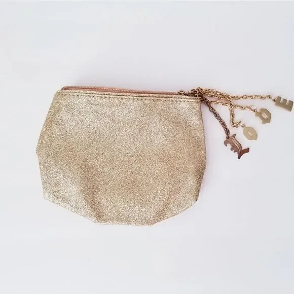5/$25 Gold glitter cosmetic bag