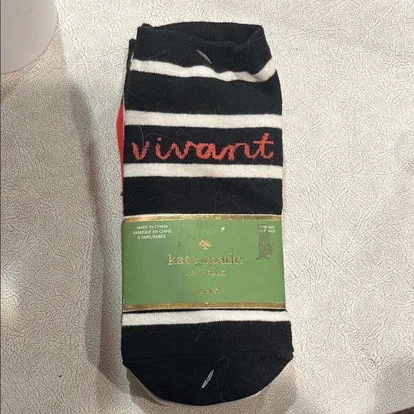 Kate Spade set of 3 no show socks