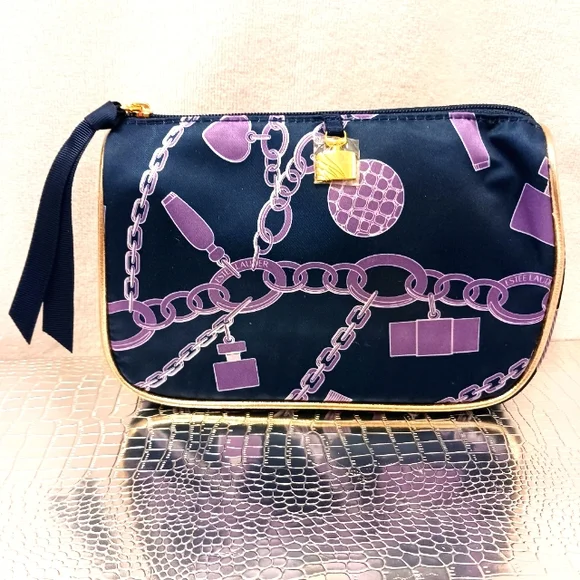 Estée‎ Lauder Make-Up Bag VINTAGE  NEW OLD STOCK Chains Luxury Baroque Pattern