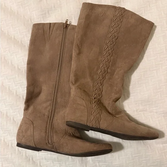 Fergalicious Tan Over the Knee Boots
