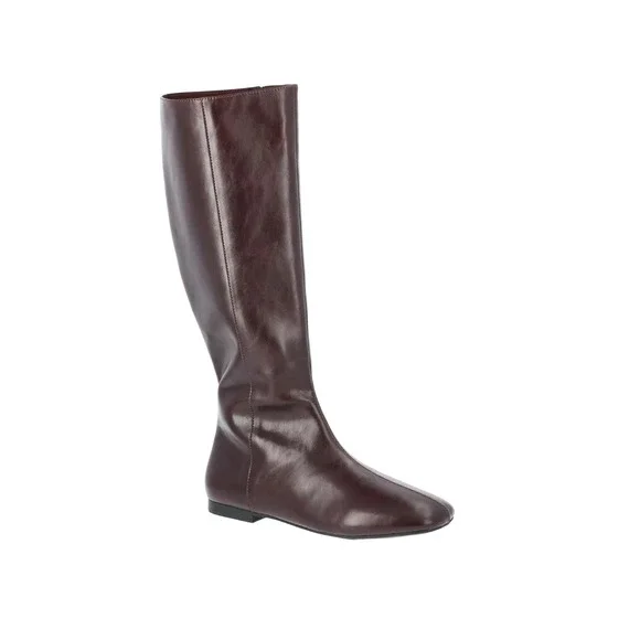 Time and Tru Women's Size 6 Faux Leather Knee High‎ Boots Burgundy Non-Insulated