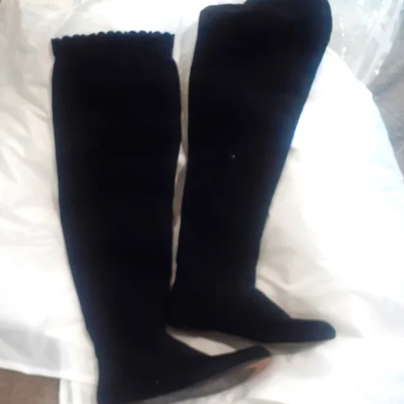 Marc Jacobs OTK Black Over The Knee Thigh High Suede Boots 6 EU 36 STREET WEAR