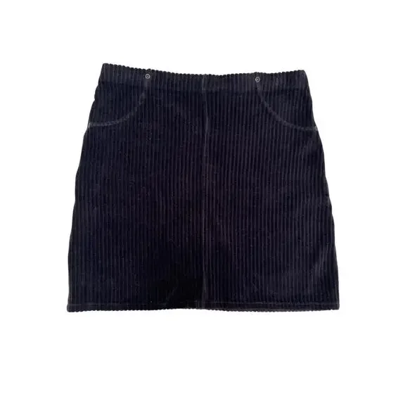 Hue Black Corduroy Mini Skirt