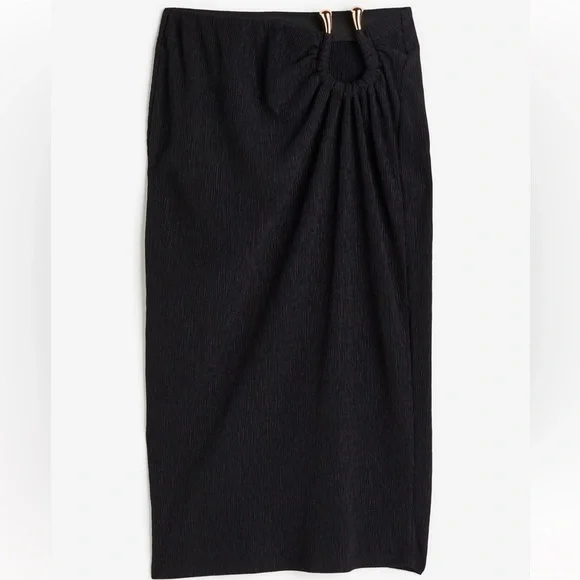 NWT H&M Gathered Pencil Stretchy midi Skirt (size xs)
