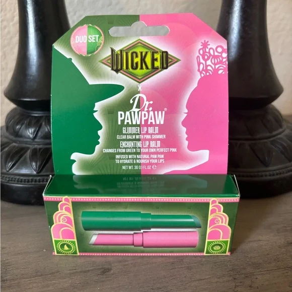 Wicked Movie Dr. PawPaw Glimmer Lip Balm Duo Set Enchanting Colour Changing NEW‎