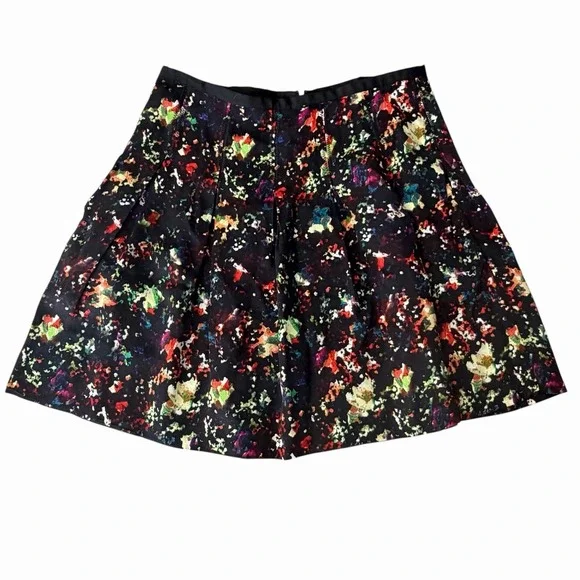 GAP Confetti Pleat Skater Skirt‎ Sz 4 Black Colorful Pockets Y2K Preppy Gothcore