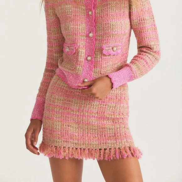 LoveShackFancy Balsam Majestic Pink Mini‎ Skirt