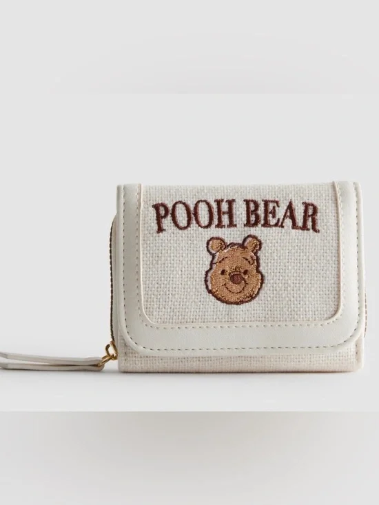 Disney Winnie the Pooh “Pooh Bear” Embroidered Cream Wallet