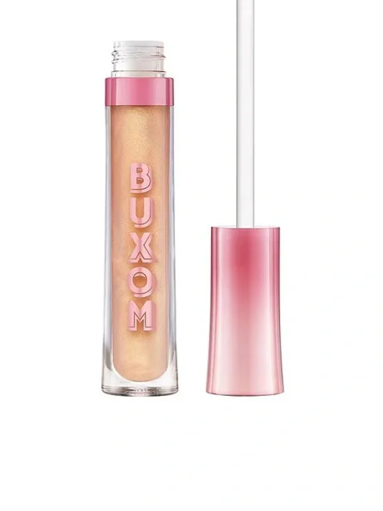 Buxom Lip Gloss in Shimmering Gold with Pink Cap