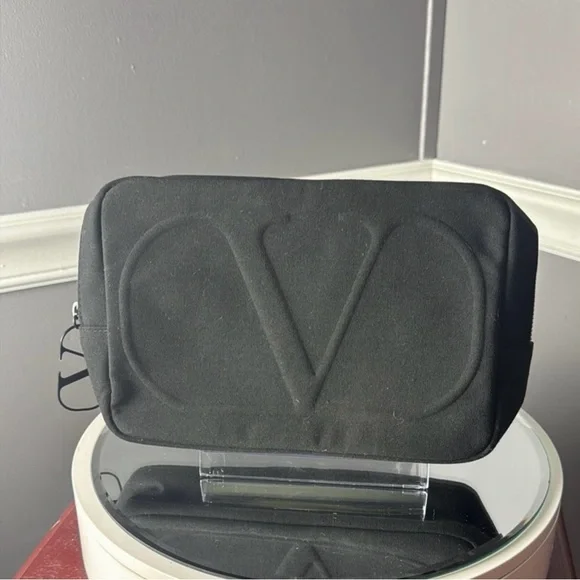 Valentino Black Cosmetic Bag! NWOT!