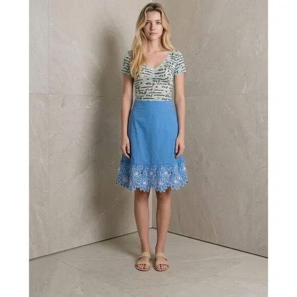 Moschino Love flower cotton skirt